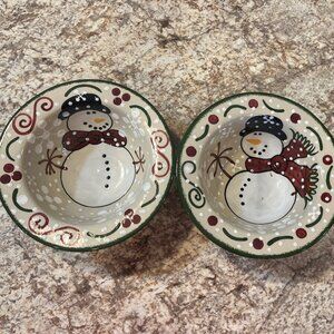 Two Expressly Yours Christmas Bowls